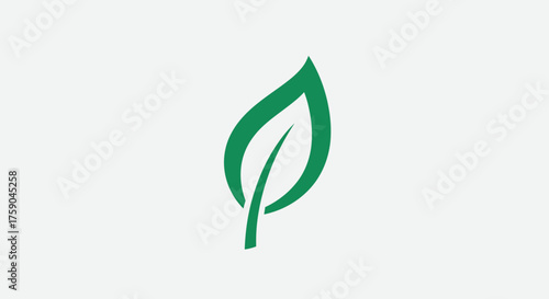 Green stylized leaf