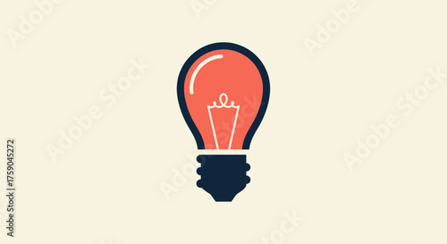 Vector graphic shows a lightbulb