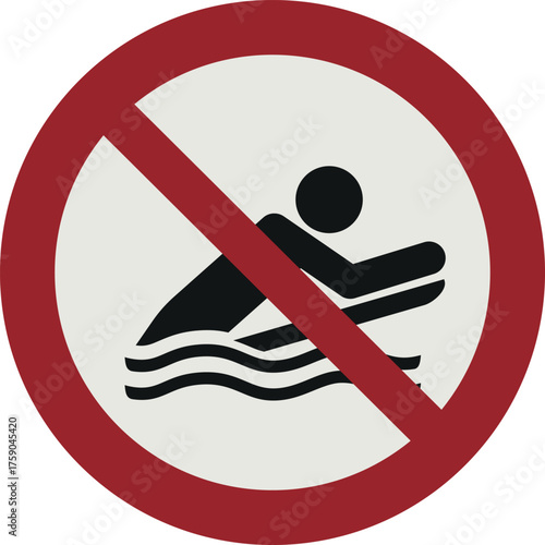 Simbolo di divieto di bodyboard , simbolo P063