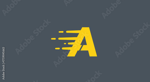 Letter 'A' with motion trails