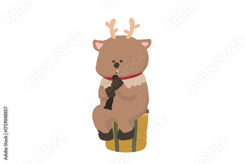 Cute Reindeer Playing Oboe | Reindeer Orchestra Series