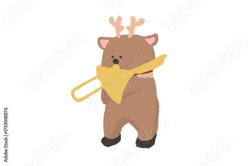 Reindeer Playing Trombone | Reindeer Orchestra Series