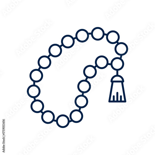 Islamic rosary vector illustration icon design trendy