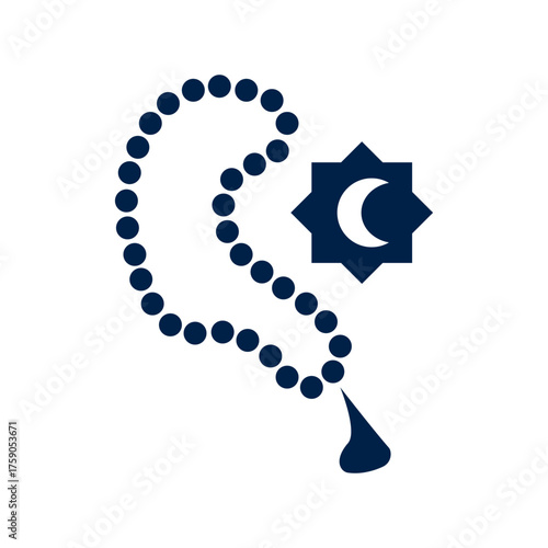 Islamic rosary vector illustration icon design trendy