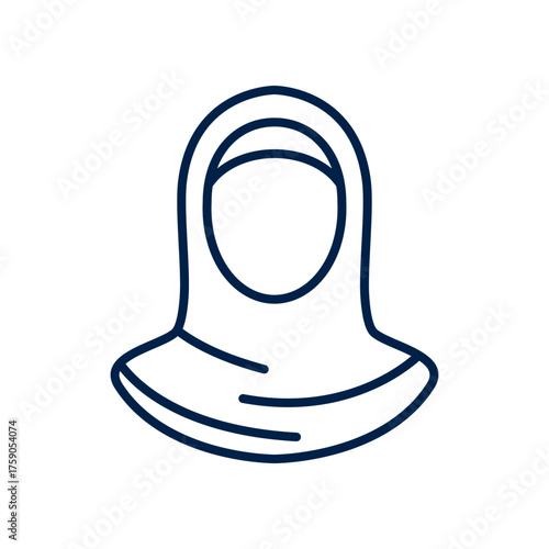 Hijab vector illustration icon design trendy