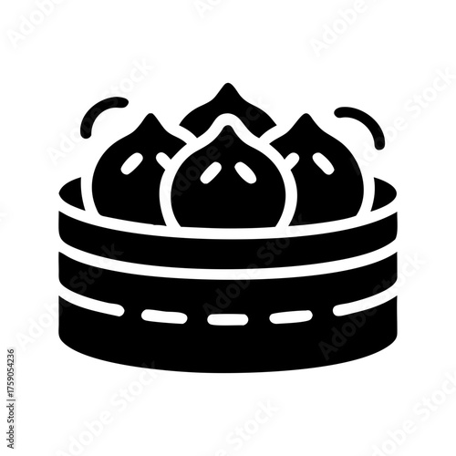 Vector art of delicious steamed dumpling, a culinary delight that embodies asian cuisine tradition