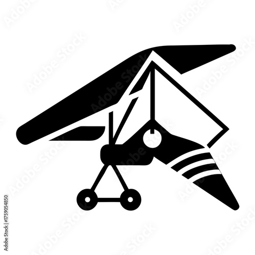 Illustration of a hang glider, perfect for aviation and adventure