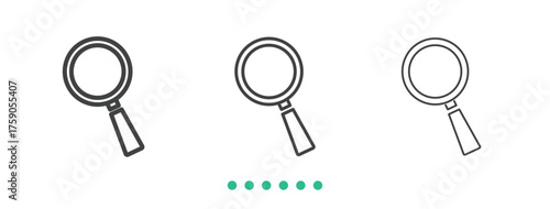 Magnifying glass icon. Thin line icon vector