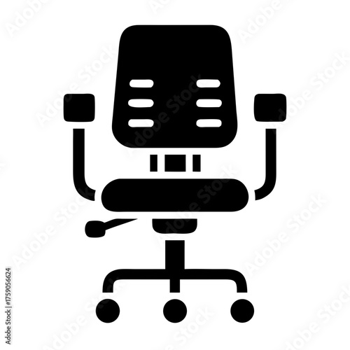 Vector art of office chair, a comfortable and ergonomic seating solution for work or study