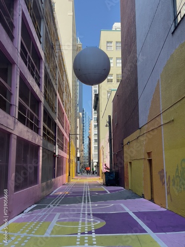 Colourful stretto in Vancouver city center