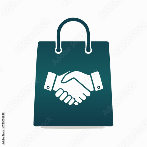 Conceptual illustration depicting commerce, partnership, and successful business arrangements