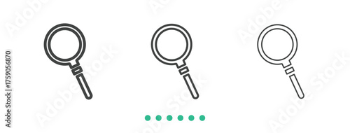 Magnifying glass icon. Thin line icon vector
