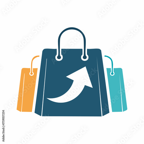 Conceptual illustration representing retail growth and the rise of consumer purchasing power