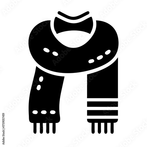 Vector art of elegant scarf, a versatile and fashionable accessory for warmth and style expression