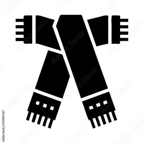 Vector art of warm scarf, a cozy and stylish accessory for cold weather protection and fashion