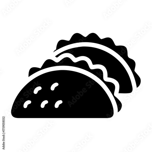 Vector art of delicious taco icon, representing mexican cuisine and flavorful street food