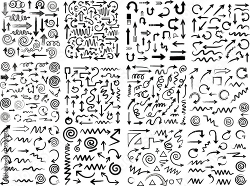 Collection of handdrawn arrow illustrations 3.
