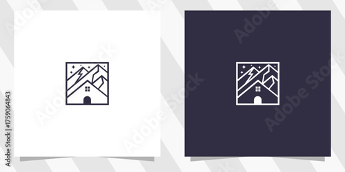 mountain logo design vector