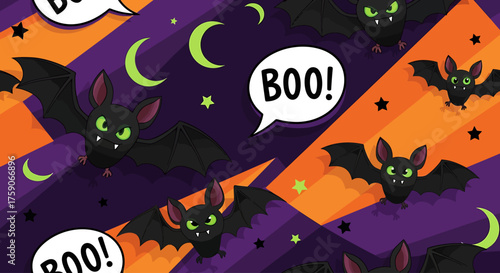 Cute Halloween Wallpaper With Bats and Boos for Spooky Celebrations