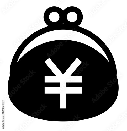 がま口財布　線部分の線幅変更可能