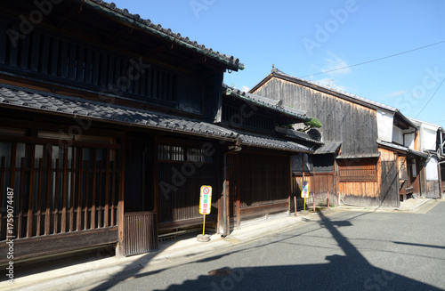 奈良町の町並み　古い民家　奈良市