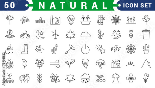 Natural disaster icons depicting various events such as earthquakes, floods, and storms impacting different locations