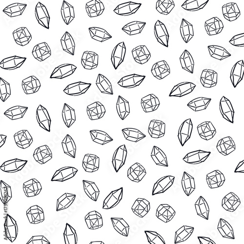 Painted diamonds, brilliants, sapphires or other precious stones.