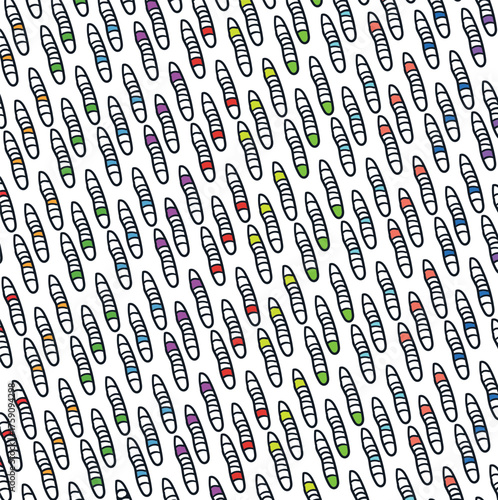 Thin or narrow poles with colored elements