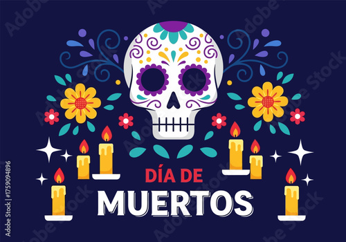 Dia de muertos design background