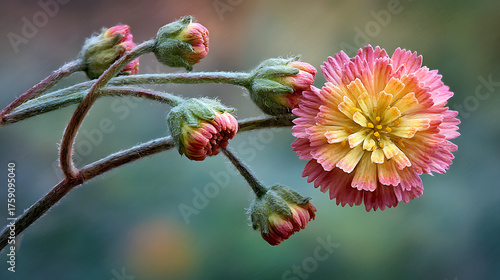 A flower with five petals and a yellow center