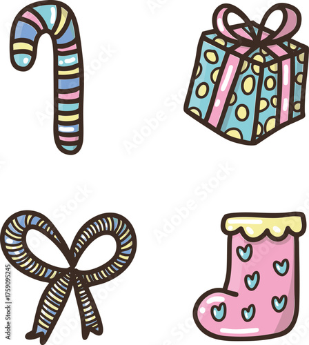 Vectores Elementos Navidad