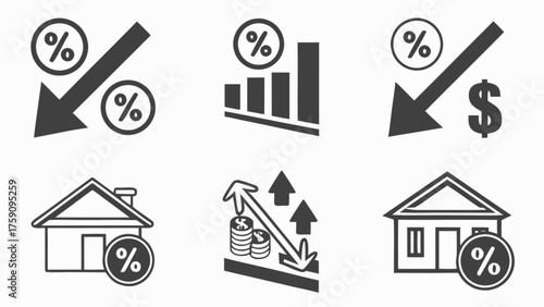 Navigate Real Estate Trends with Visuals Showing Interest Rate Fluctuations, Home Value Changes, and Mortgage Costs for Strategic Investment Planning and Financial Success