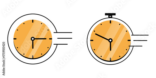 Time Management and Speed Concept with Clocks,Concept of Punctuality, Deadline, and Speed