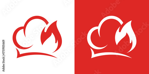 Modern logo combining a cloud and fire symbolizing power, energy, and technology. Perfect for data center, cloud service, security, energy tech, or online system branding.