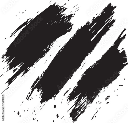 Grunge Scratch Brush Strokes Set