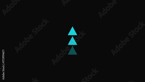 Free Download Three glowing cyan arrows pointing upwards in a vertical line on a dark black background - GFXLoad