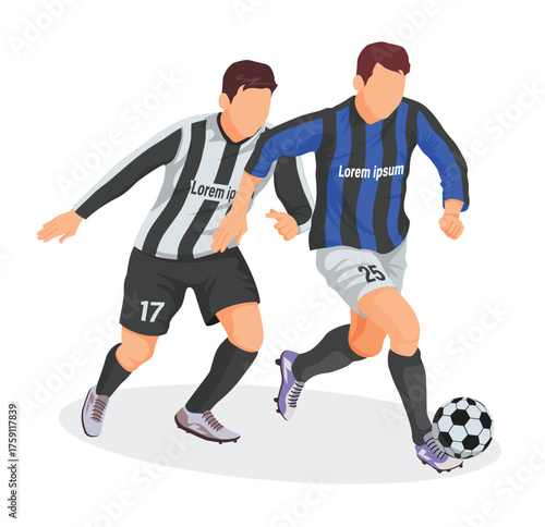 icon logo sign man male soccer kick play foot ball sport football match duel vs big cup serie a league super team fc club goal game player person uniform world style art vector