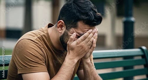 person crying after money loss