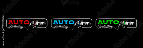 Car silhouette logo design, auto detailing modern and simple concept. vector illustration template