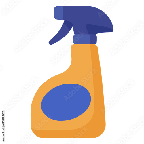 bottle spray cleaner liquid flat color vector illustration template design