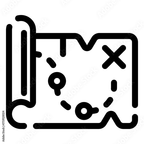 Treasure map icon