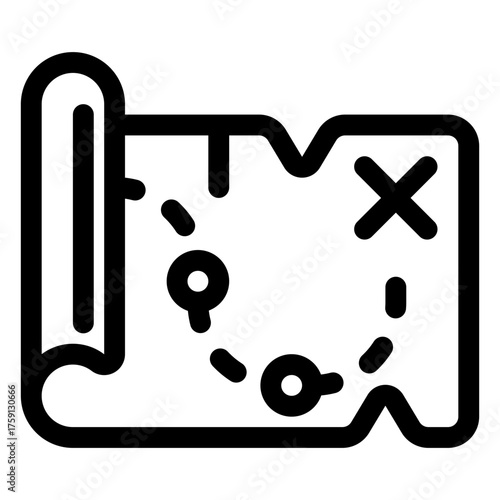 Treasure map icon