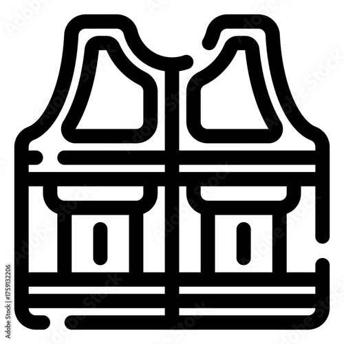 Fishing vest icon