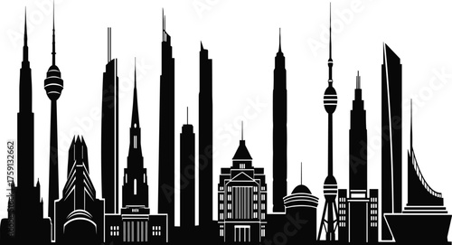 Modern business workspace with laptop, smartphone, coffee cup, office supplies on desk, creative flat lay, professional, digital productivity, workspace