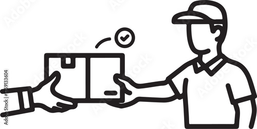  Parcel being handed over – Indicates customer delivery