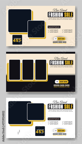 Big sale facebook cover page design, web banner for product sale, mega sale banner template
