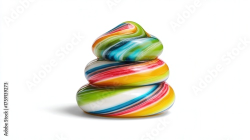 Wallpaper Mural Mini candy swirl tower isolated on white background Torontodigital.ca