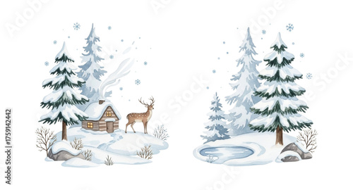 christmas tree with reindeer