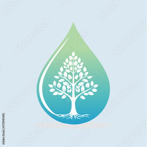 Aqueous Arbor: Symbol of Natural Growth, Life, and Environmental Sustainability