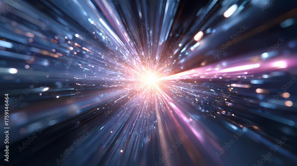 Fototapeta premium high speed technology light burst background